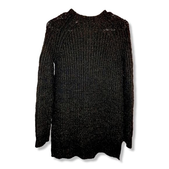 RACHEL Rachel Roy Black  High Low Sweater With Gold Shimmer - Picture 2 of 5